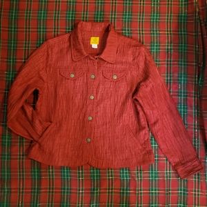 RUBY RD INCREDIBLE FALL JACKET SIZE 16. RED